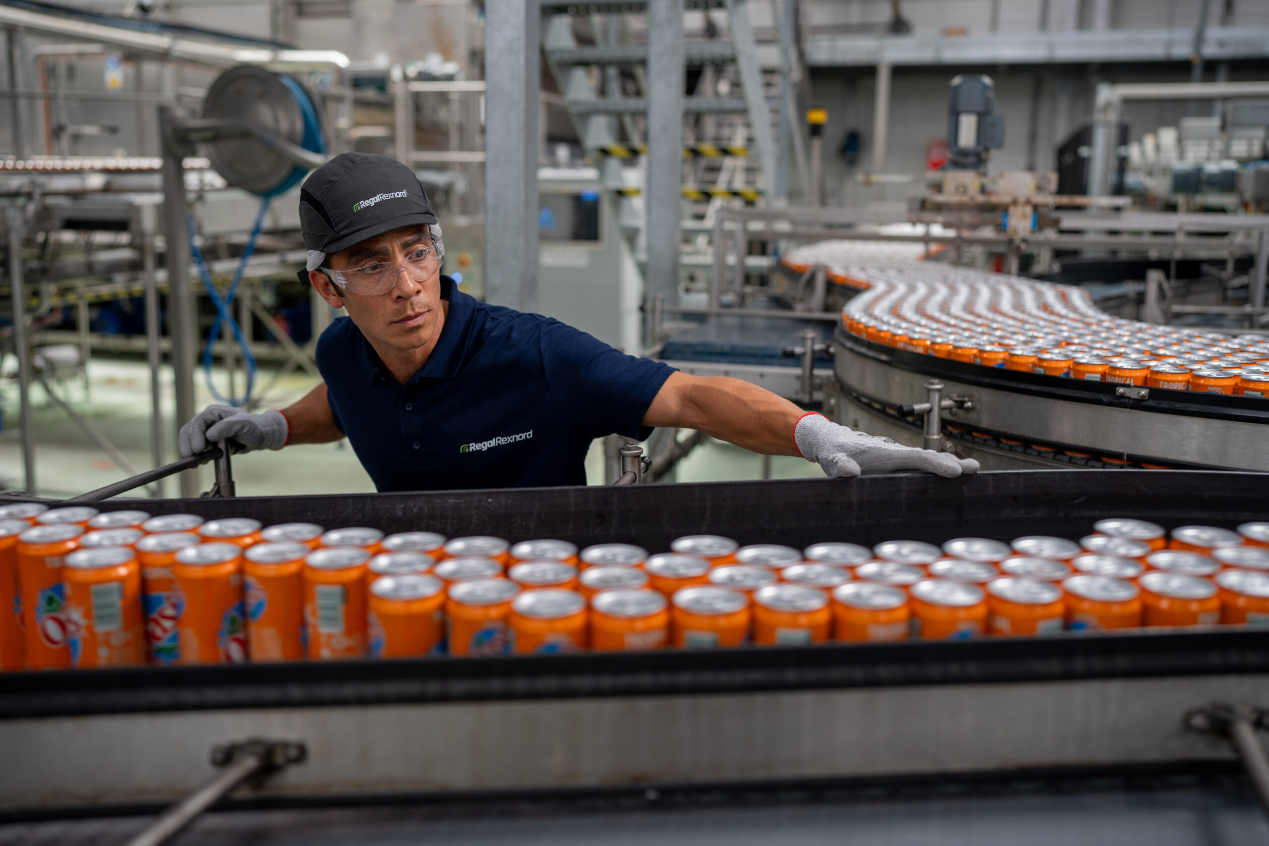 Conveyor line in production